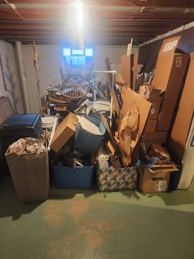 Roll-off dumpster container at job site for Yard Waste Dumpster Rental in Summit